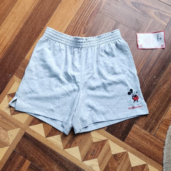 NWT Disney Mickey Mouse Kids Unisex Gray Athletic Shorts Size 11/12 - Picture 4 of 14